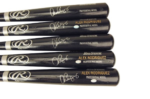 Alex Rodriguez Autographed Limited Edition Baseball Bats (5)